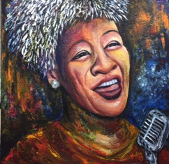 Ella Fitzgerald -
Acrylique sur toile tendue - 36” X 36" - 91 x 91 cm Ella Fitzgerald -
Acrylique sur toile tendue - 36” X 36" - 91 x 91 cm