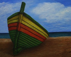 (L'Histoire de Pi) La barque -
Acrylique sur carton entoilé - 24” x 30" - 61 x 76 cm (L'Histoire de Pi) La barque -
Acrylique sur carton entoilé - 24” x 30" - 61 x 76 cm