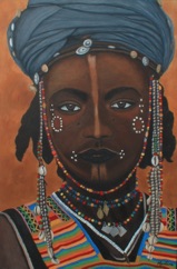 Nigérienne -
Acrylique sur toile tendue - 24” x 36" - 61 x 91 cm Nigérienne -
Acrylique sur toile tendue - 24” x 36" - 61 x 91 cm